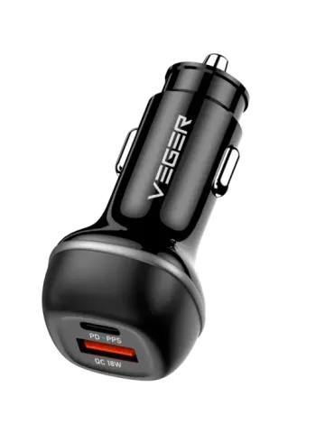 VEGER - Mechero coche - Potencia 51W - Carga rápida PD30W, QC18W - Sal