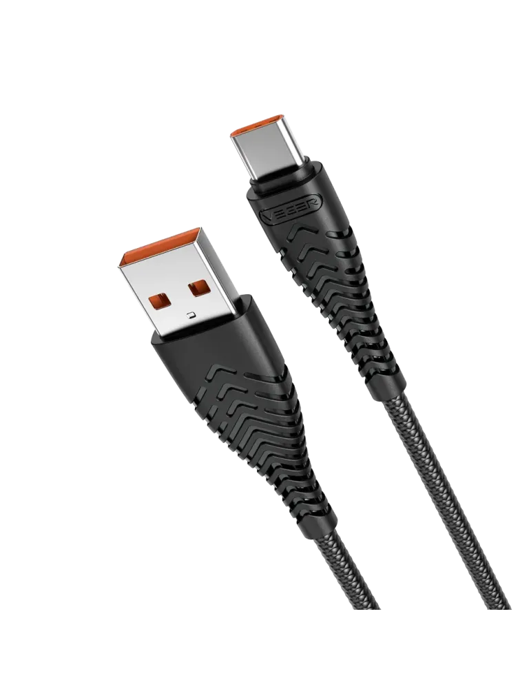 Veger - Cable USB2.0 - USB-A a USB-C - Cubierta de plástico, Nylon tre