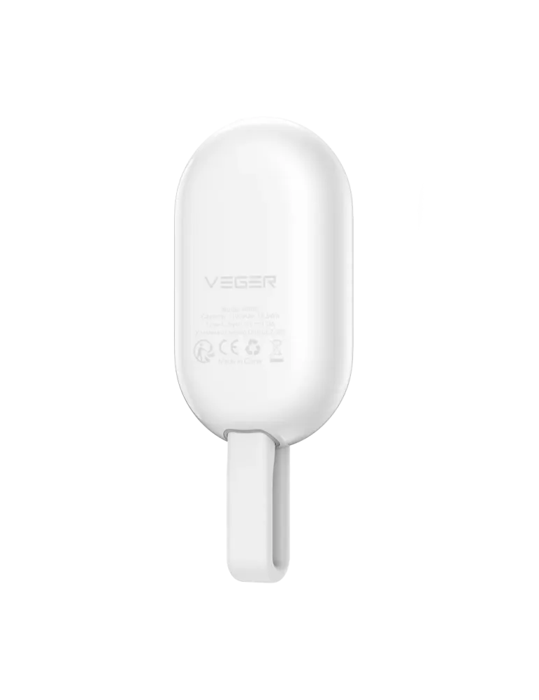 VEGER Power bank inalámbrica con LEDs - Capacidad 1200mAh - Entrada US