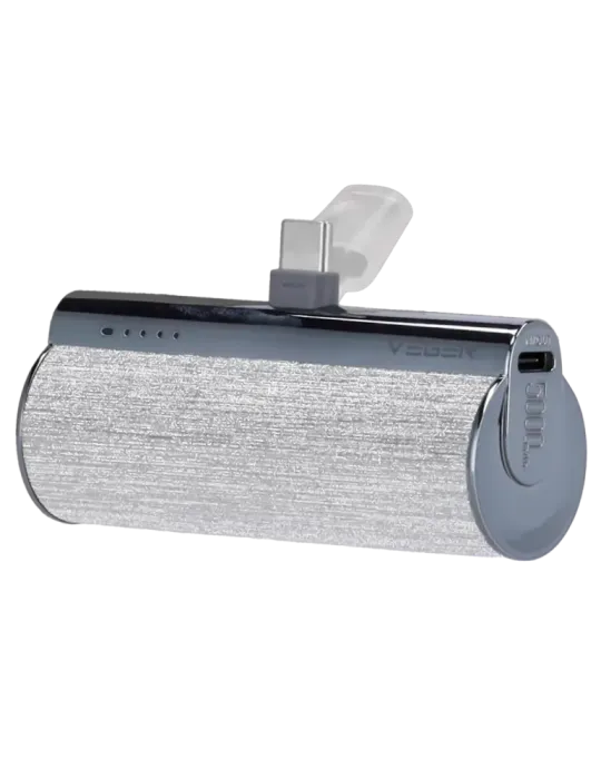 VEGER Mini Power bank con LEDs carga - Capacidad 5000mAh - Entrada USB