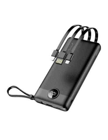 VEGER Power bank con pantalla LCD - Capacidad 10000mAh - Entradas USB-