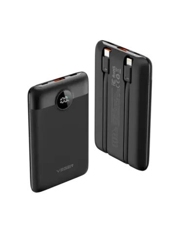 VEGER Power bank con pantalla LCD - Capacidad 10000mAh - Entradas Ligh