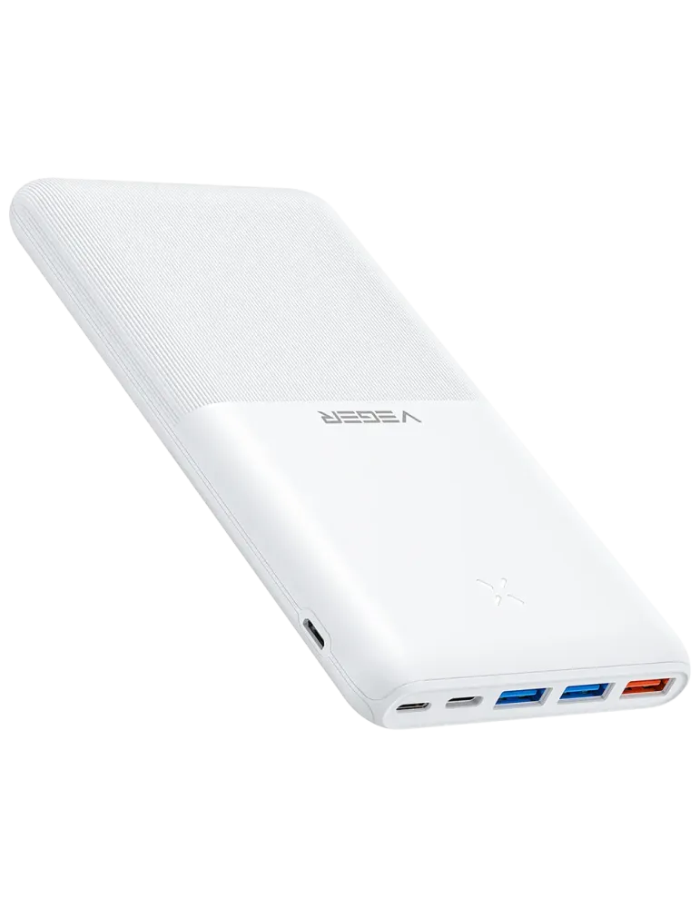 VEGER Power bank con LEDs de carga - Capacidad 20000mAh - Entradas USB