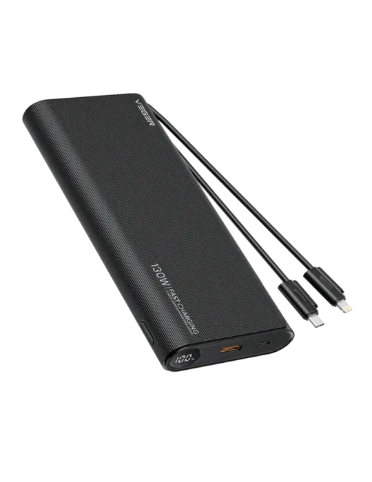 VEGER Power bank con pantalla LCD - Capacidad 25000mAh - Entradas USB-