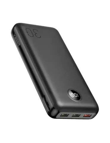VEGER Power bank con pantalla LCD - Capacidad 30000mAh - Entradas USB-