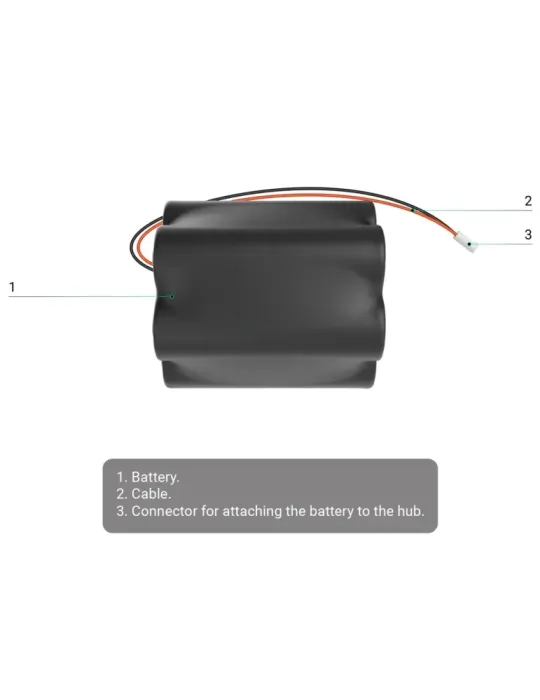 AJAXVIVIENDAVACíA Batería interna no recargable - Conector para conect
