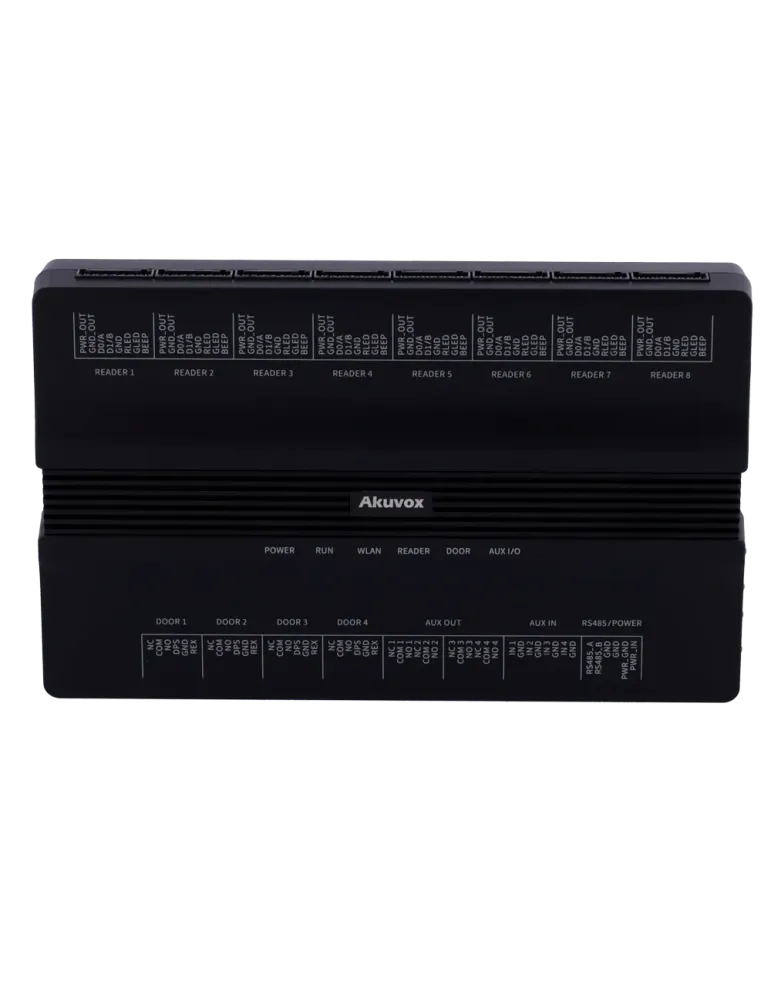 AKUVOX Controladora de acceso PoE - Tarjeta EM/MF y PIN - 100.000 usua