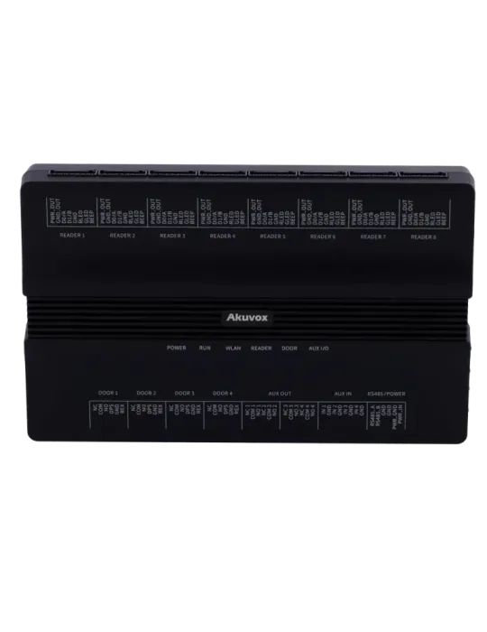 AKUVOX Controladora de acceso PoE - Tarjeta EM/MF y PIN - 100.000 usua