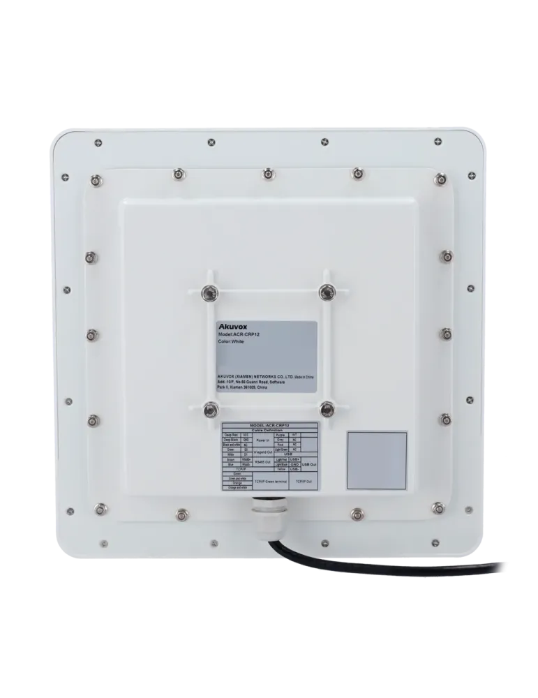 AKUVOX Lector de acceso - Acceso por pegatina UHF - Indicador LED y ac
