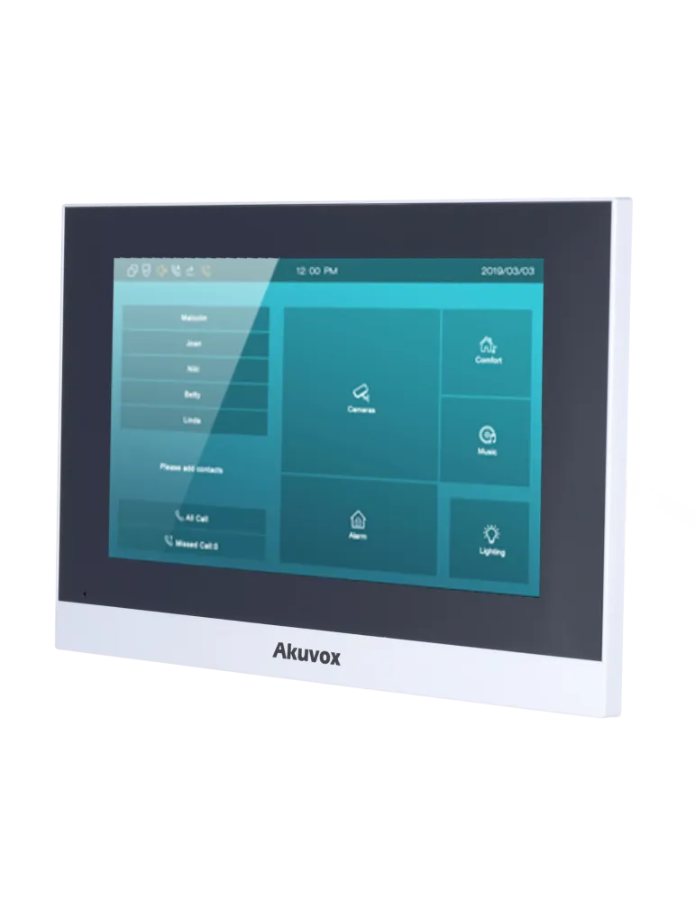 AKUVOX Monitor Linux para videoportero - Pantalla TFT de 7″ - Audio bi