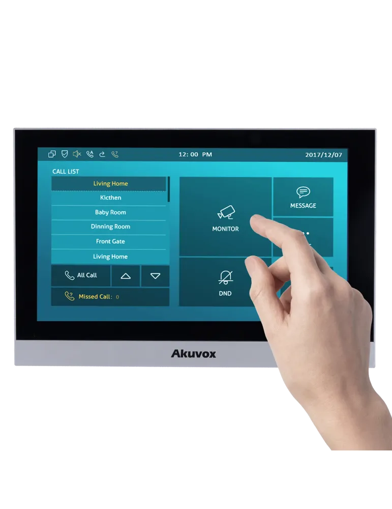 AKUVOX Monitor Linux para videoportero - Pantalla TFT de 7″ - Audio bi