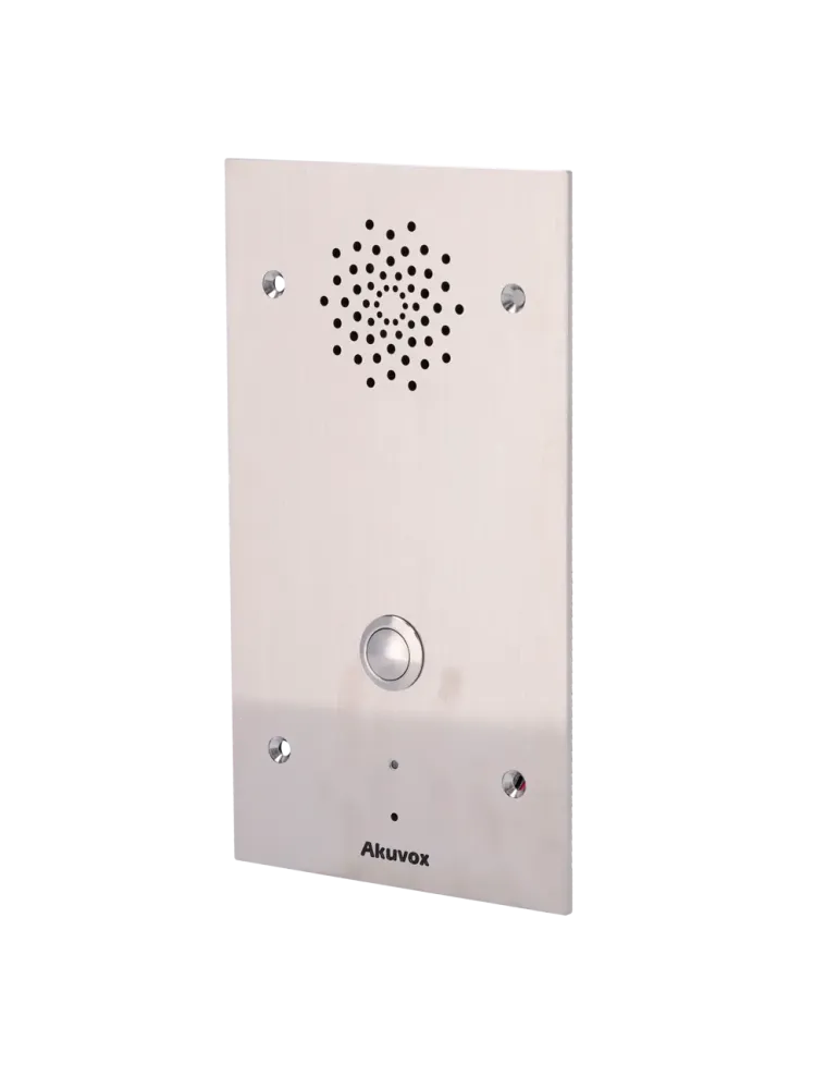 AKUVOX Portero IP antivandálico IK10 - Audio bidireccional - 2 relés |