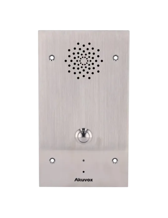 AKUVOX Portero IP antivandálico IK10 - Audio bidireccional - 2 relés |