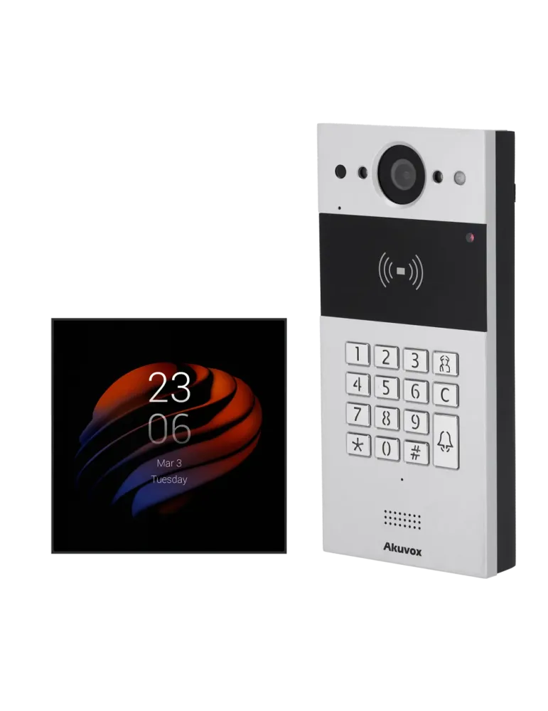 AKUBELA Kit de domótica y videoportero Android - IP y WiFi | Placa y m