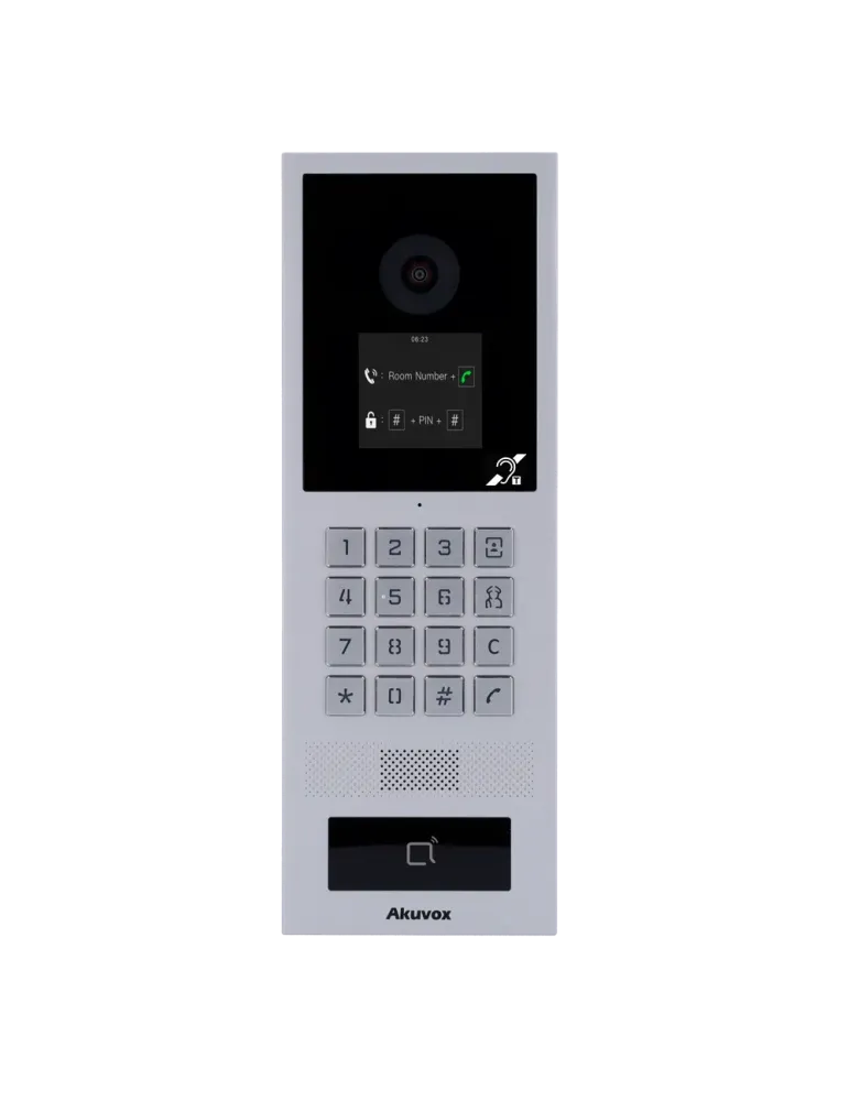 AKUVOX Videoportero IP antivandálico IK08 - Cámara 2 Mpx | Audio bidir