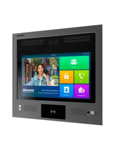 AKUVOX Videoportero IP antivandálico IK08 - Doble cámara 2 Mpx | Audio