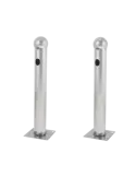 MARCA BLANCA Soporte para barrera modelo T - 2 unidades - Acero inoxid