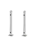 MARCA BLANCA Soporte para barrera modelo T - 2 unidades - Acero inoxid