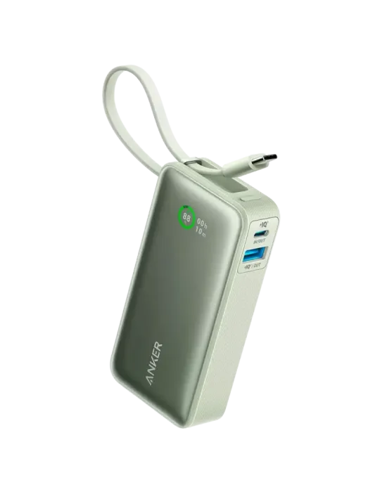 Anker Power Bank con pantalla LCD - Capacidad 10000mAh | Color verde -