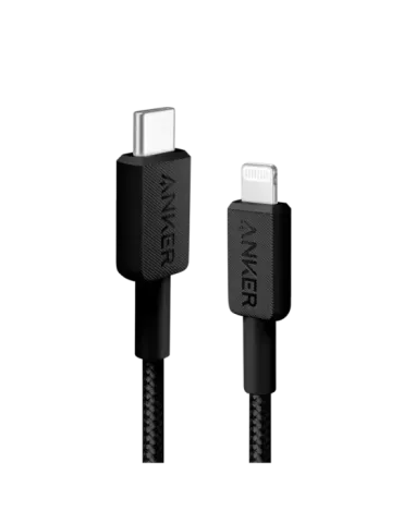Anker - Cable USB2.0 - USB-C a Lightning - Cable de nylon trenzado - L