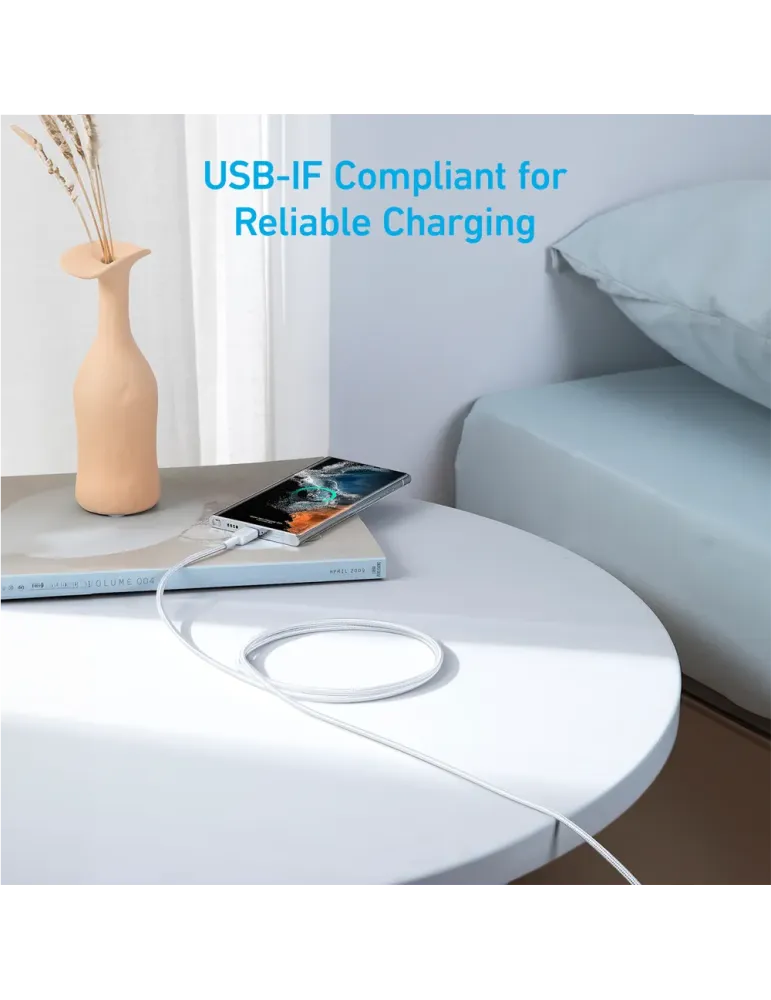 Anker - Cable USB2.0 - USB-C a USB-C - Cable de nylon trenzado - Longi