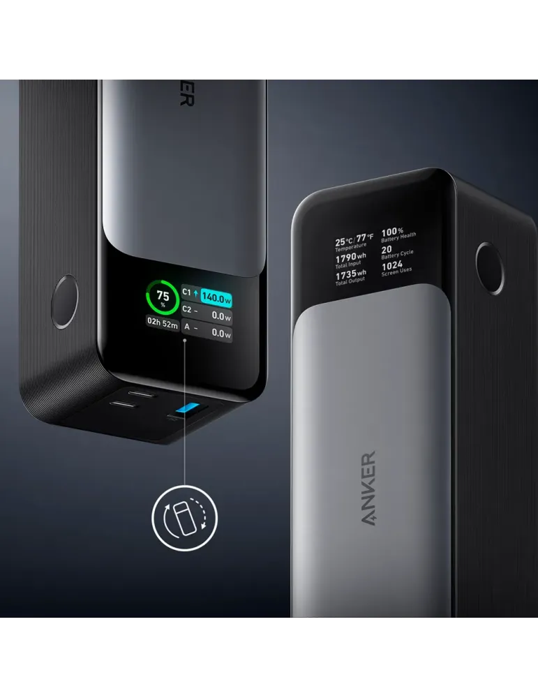 Anker Power bank con pantalla digital - Capacidad 24000mAh - Entrada U