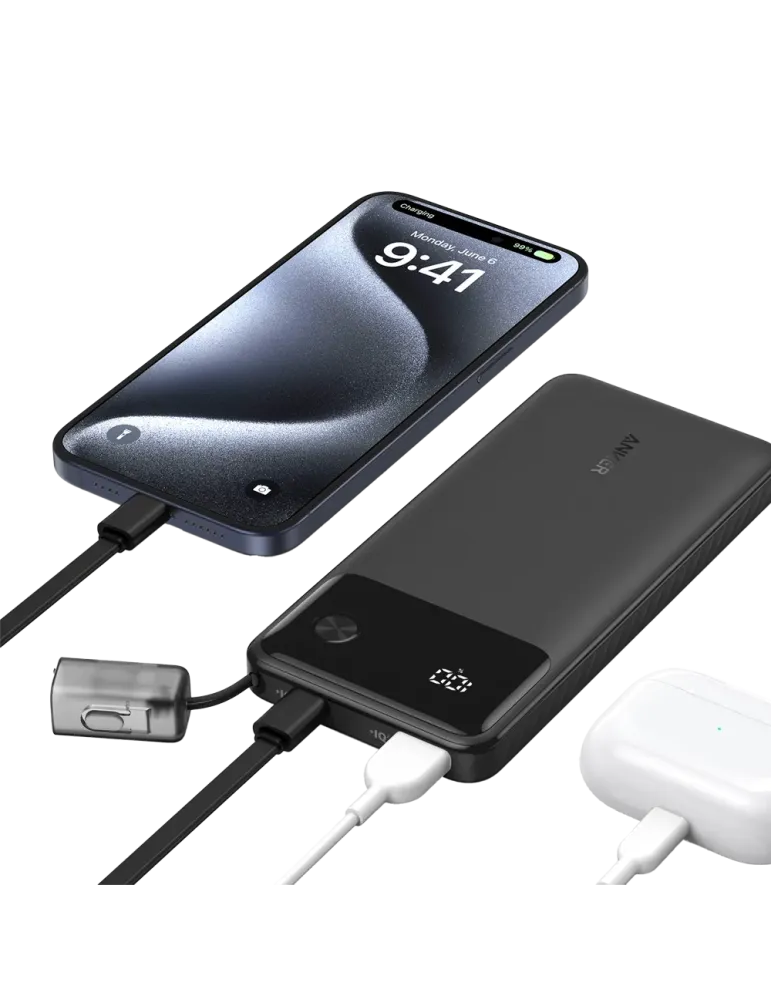 Anker Power bank con pantalla - Capacidad 10000mAh - Entradas USB-C -
