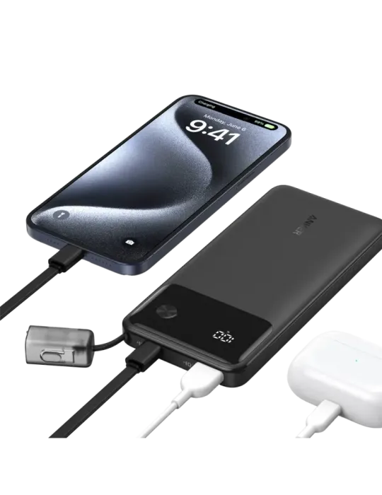 Anker Power bank con pantalla - Capacidad 10000mAh - Entradas USB-C -