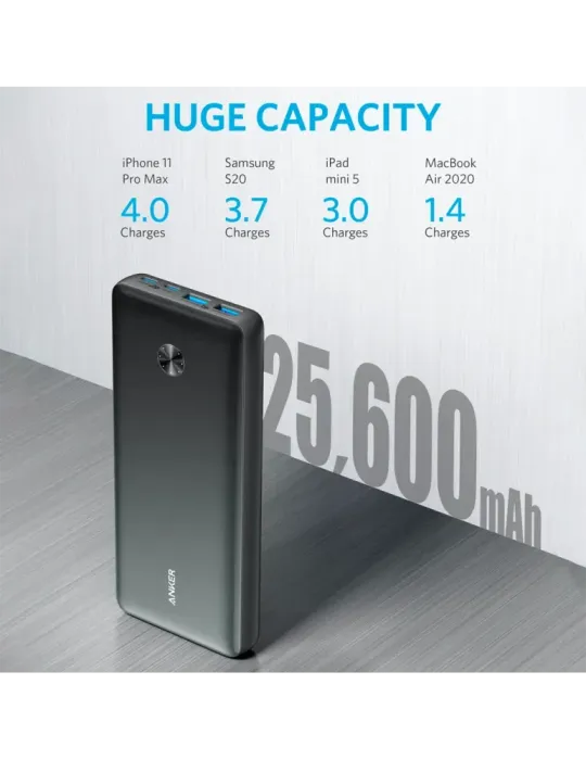 Anker Power bank con LEDs de carga - Capacidad 25600mAh - Entrada USB-