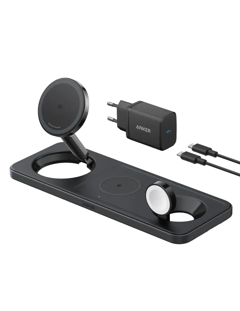 ANKER Cargador inalámbrico 3 en 1 Anker - Tecnología MagGo - Carga ráp