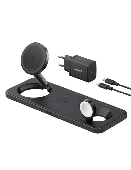 ANKER Cargador inalámbrico 3 en 1 Anker - Tecnología MagGo - Carga ráp