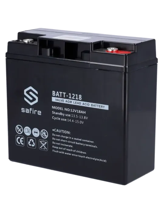 SAFIRE Batería recargable - Tecnología plomo ácido AGM - Voltaje 12 V