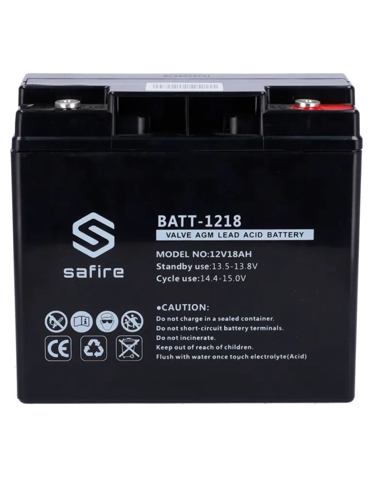 SAFIRE Batería recargable - Tecnología plomo ácido AGM - Voltaje 12 V