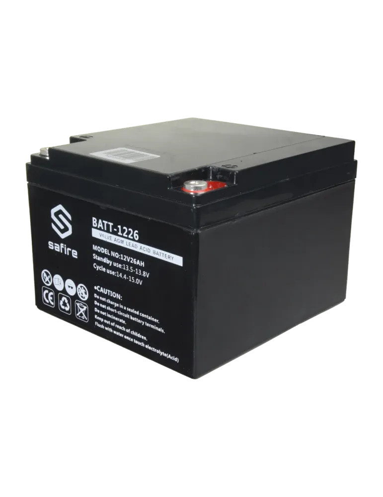 SAFIRE Batería recargable - Tecnología plomo ácido AGM - Voltaje 12 V