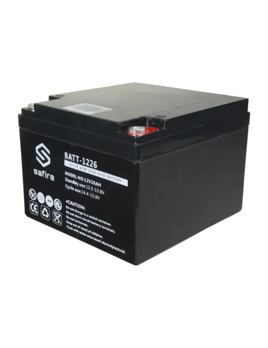 SAFIRE Batería recargable - Tecnología plomo ácido AGM - Voltaje 12 V