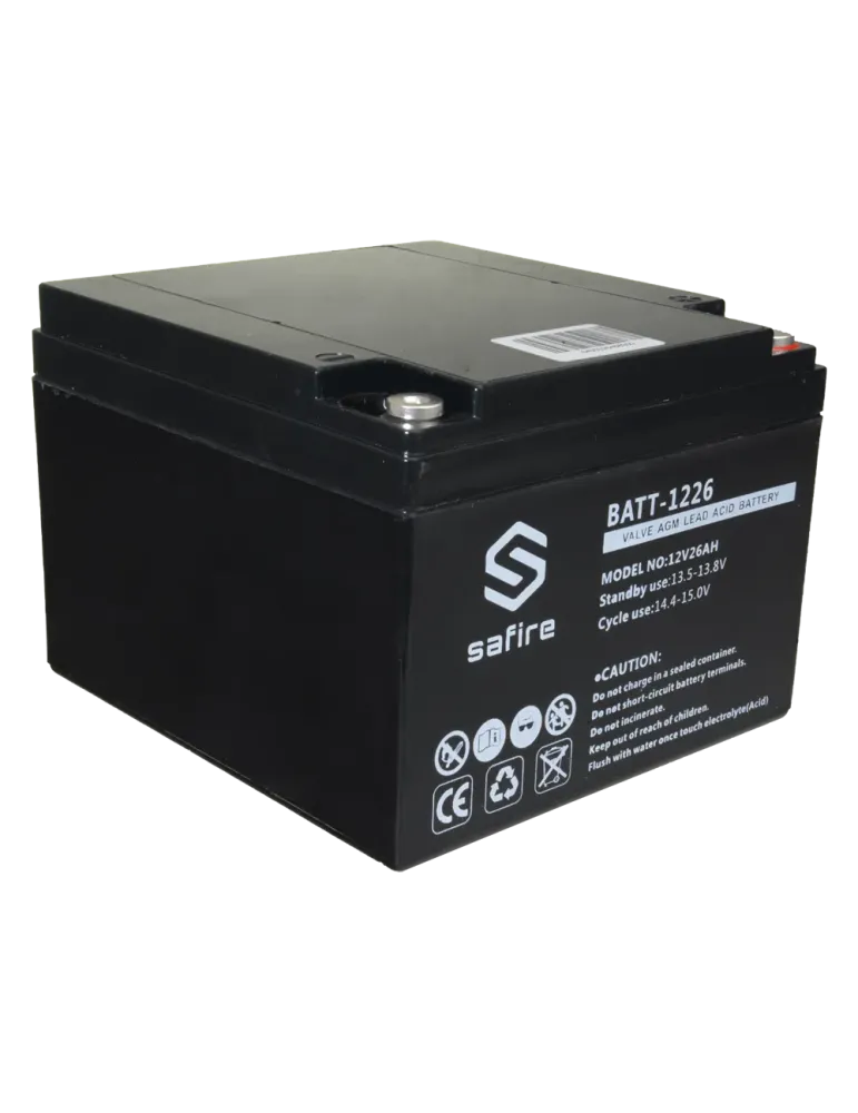 SAFIRE Batería recargable - Tecnología plomo ácido AGM - Voltaje 12 V