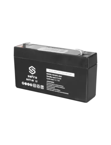 SAFIRE Batería recargable - Tecnología plomo ácido AGM - Voltaje 6 V -