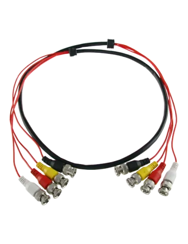 MARCA BLANCA Cable preparado múltiple - BNC macho a BNC macho - 4 enla