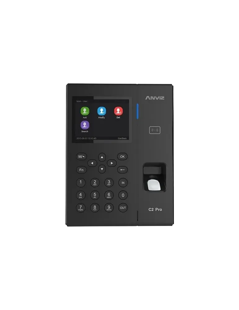 ANVIZ Control de acceso y presencia - Huella, tarjeta EM/MF y PIN - 5.