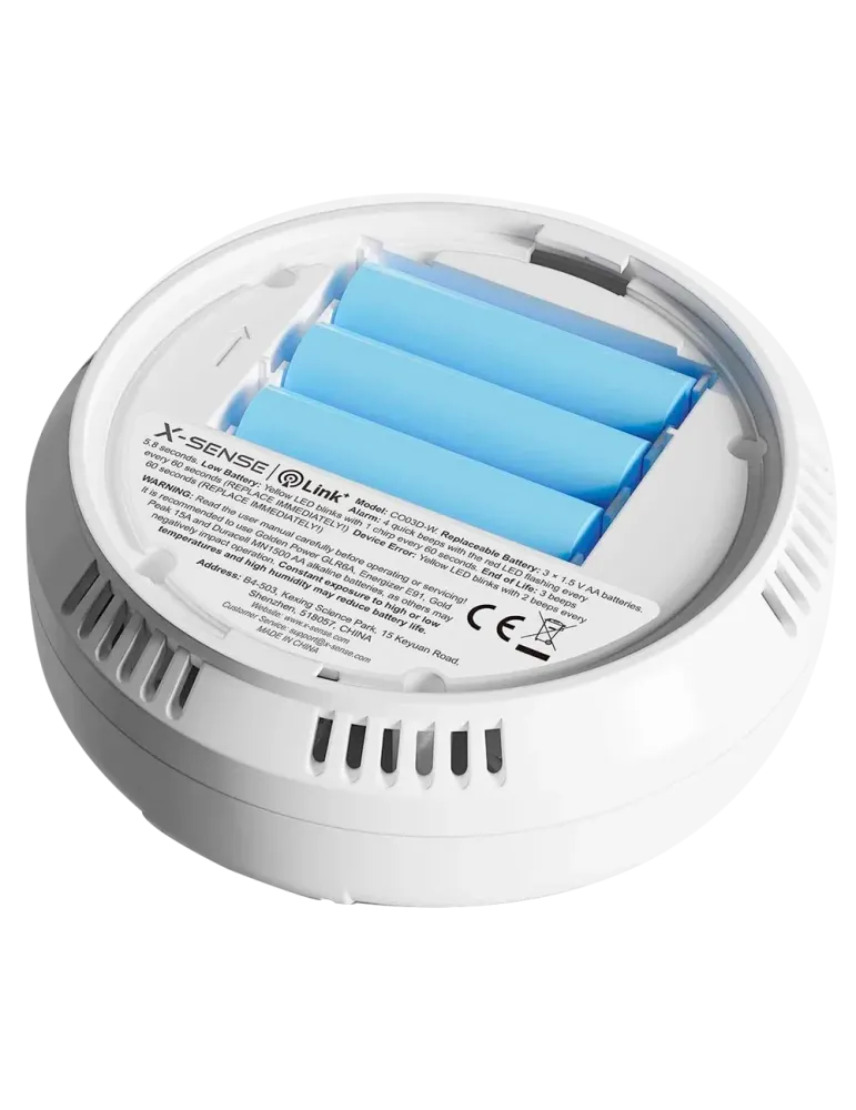 X-SENSE Detector de CO autónomo X-Sense - Batería reemplazable - Indic