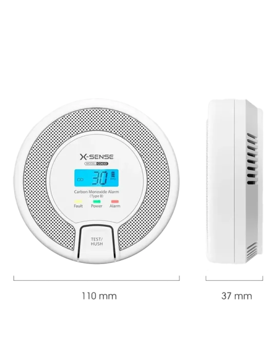 X-SENSE Detector de CO autónomo X-Sense - Batería reemplazable - Indic