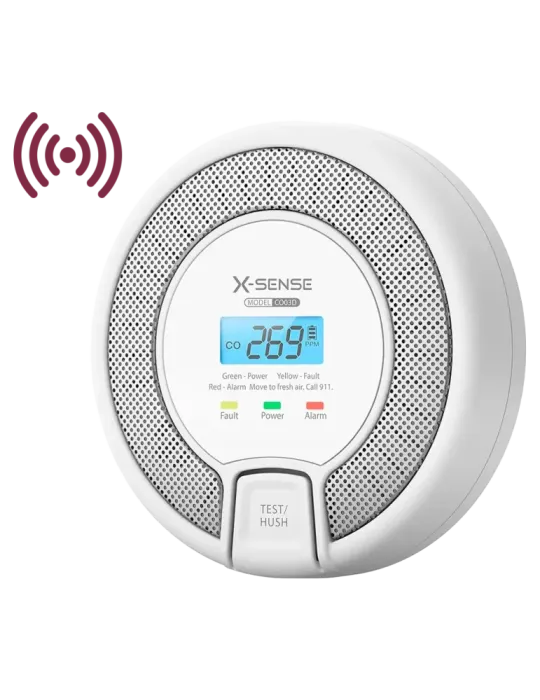X-SENSE Detector de CO autónomo X-Sense - Permite conectar 24 detector