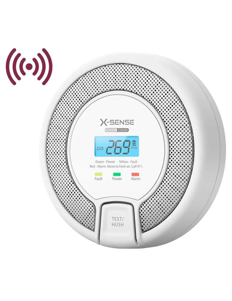 X-SENSE Detector de CO autónomo X-Sense - Permite conectar 24 detector