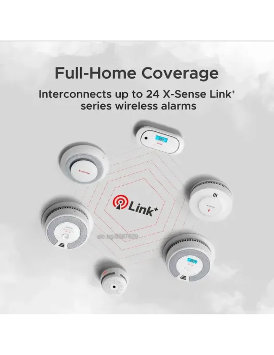 X-SENSE Detector de CO autónomo X-Sense - Permite conectar 24 detector