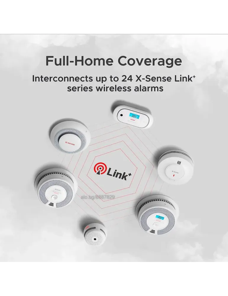 X-SENSE Detector de CO autónomo X-Sense - Permite conectar 24 detector