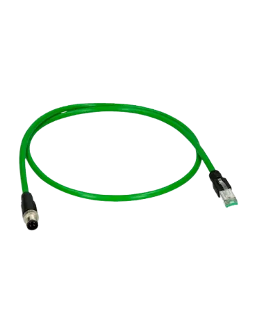 MARCA BLANCA Conector adaptador M12 macho a RJ45 macho - Ethernet - Es