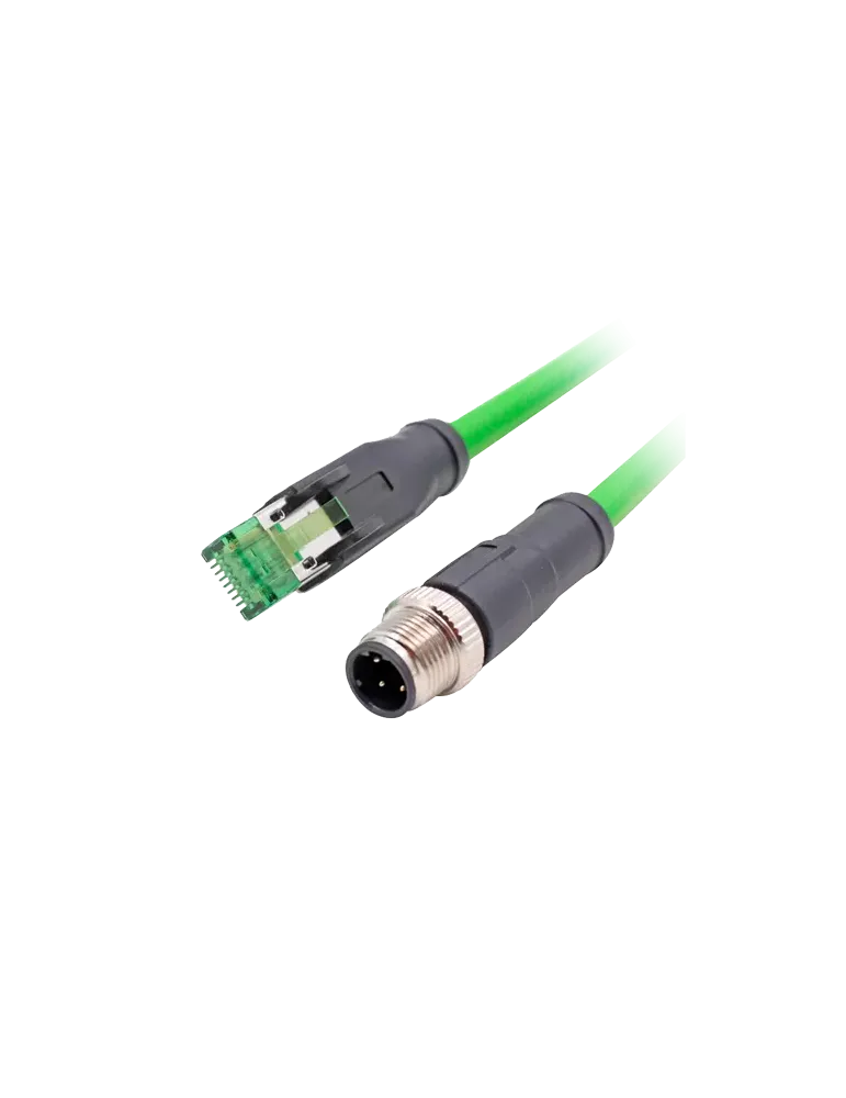 MARCA BLANCA Conector adaptador M12 macho a RJ45 macho - Ethernet - Es