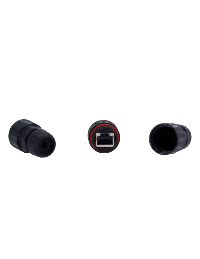 MARCA BLANCA Conector con Racor Industrial - Conector entrada RJ45 - C