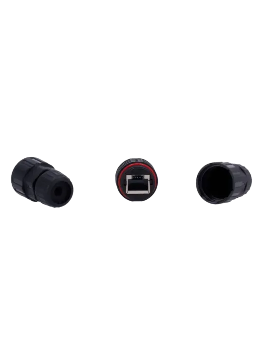 MARCA BLANCA Conector con Racor Industrial - Conector entrada RJ45 - C