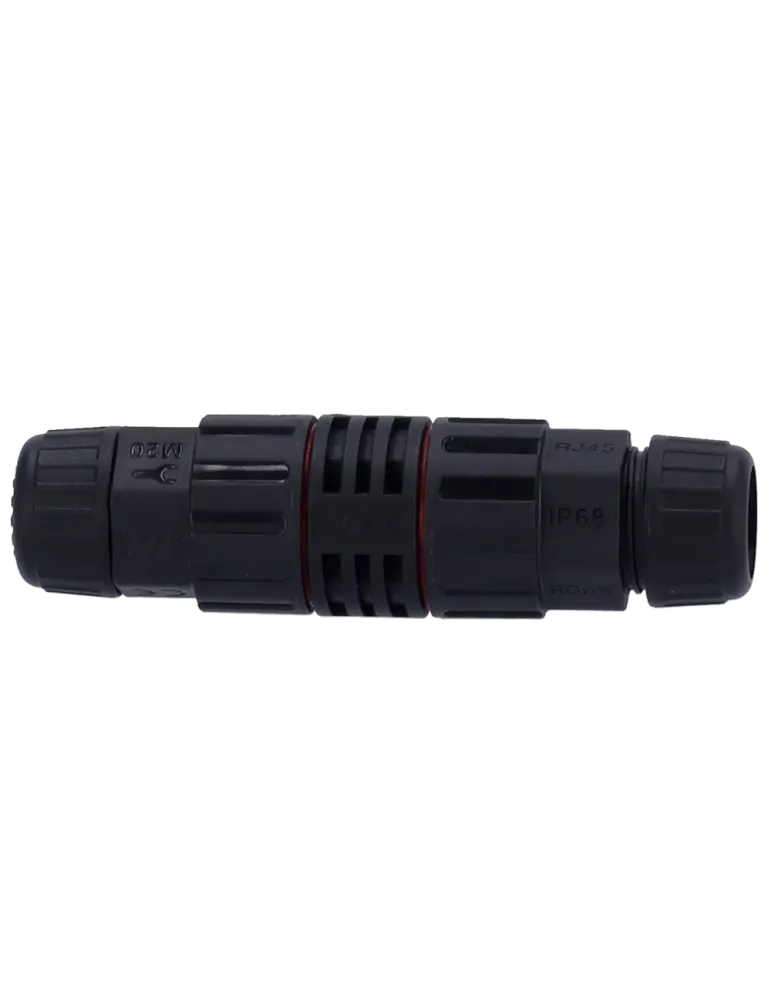 MARCA BLANCA Conector con Racor Industrial - Conector entrada RJ45 - C